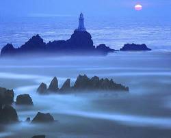 La Corbiere Lighthouse With Mist Jersey , Channel Islands