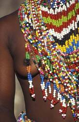 Zulu Beads Are Worn By The Maiden , Kwazulu Natal , South Africa