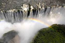 Victoria Falls , Zambezi River , Aerial View