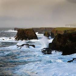 Moo Stack , Shetland Stormy Weather View North From Eshaness
