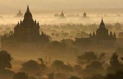 Dawn On The Bagan Plain , Myanmar