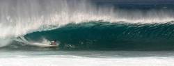 Surfer At Pipeline , North Shore , Oahu , Hawaii , USA