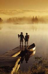 Canoeists , Pinawa , Manitoba , Canada