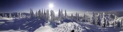 Panoramic View Of Hollyburn Ridge In Winter , Vancouver
