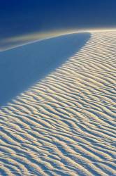 Knife Edged Dune With Blowing Sand . White Sands National Monument . New Mexico