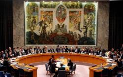 NEW YORK , Nov 9 , 2002 : The UN Security Council Unanimously Adopts A Resolution Sponsored By The United States And Britain November 8 , 2002 To Strengthen The Inspections Of Iraqs Scrapping Of Its Weapons Of Mass Destruction