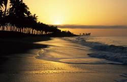 Sunrise Over Brenon Beach , Near Elmina , Ghana