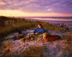 Camping On The Beach In Annisquam , Massachusetts USA
