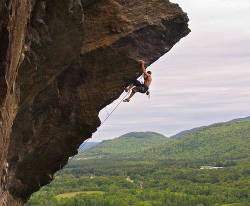 406060010 Climbing Predator At Rattlesnake Mt . In Rumney , NH / USA