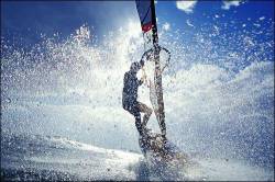 ( EN ) WINDSURF IN THE AZORES Water Shoot Of A Windsurfer Doing A Flaka At Populo Beach On The South Shore Of Sao Miguel Island In The Azores , Portugal ( FR ) WINDSURF AUX ACORES Vue Aquatique Dun Windsurfer Realisant Un Flaka Sur La Spot De Populo Sur La Cote Sud De LÃ Ie De Sao Miguel Aux Acores , Portugal