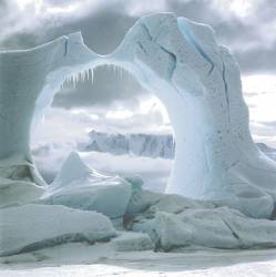 Eroded Iceberg . Cape Hallett . Ross Sea . Antarctica .