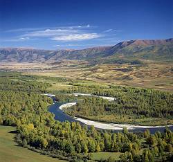 Buhtarma River . East Kazakhstan