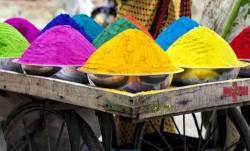 Bowls Of Colour On Cart Landscape