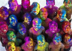 Coloured Boys Smiling Faces