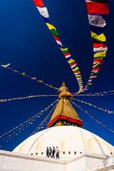 Boudhanath Stupa And Visitors . Kathmandu Valley , Nepal