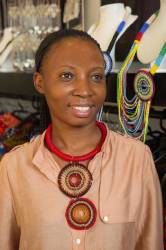 Woman Wearing Beaded Necklace , Dar Es Salaam , Tanzania