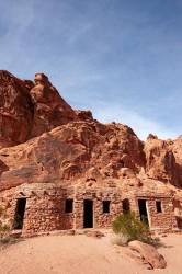 Three Historic Stone Cabins Built By The Civilian Conservation Corps In The 1930s Valley Of Fire State Park Nevada Usa