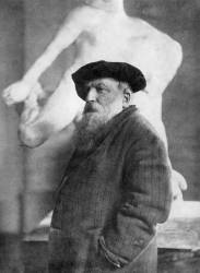 Auguste Rodin - Portraitwith One Of His Sculptures Behind Him. French Sculptor, 1840-1917 Postcard
