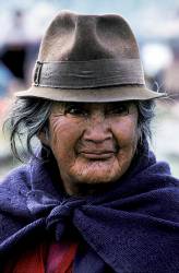 Old Local Andean Indian Woman, Latacunga, Ecuador, South America