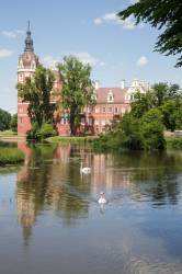 Neuen Schloss, Bad Muskau, In Muskauer Park, Fuerst Pueckler Park, Muskau Park, Bad Muskau, Saxony, Germany
