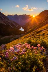 Sunset Over The Twilight Peaks From Ruby Basin, Weminuche Wilderness, Colorado