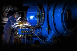 Welder In Action - Junior Mining Company
