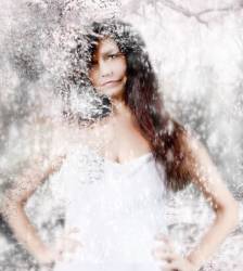 Woman Disappearing In The Snow