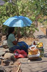 SRI LANKA , Dambulla Cave Temple ( Golden Temple ) , Snacks Vendor At Site