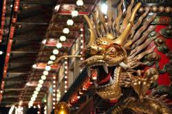 The Famous Chinese Dragons On The Jumbo Floating Restaurant, Aberdeen, Hong Kong, China.