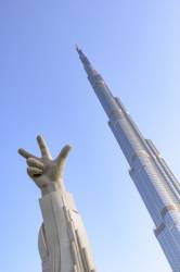 The Three-finger Salute By His Highness Sheikh Mohammed Bin Rashid Al Maktoum. It Symbolises WIN VICTORY LOVE