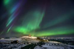 Aurora Borealis Or Northern Lights, Mt Ulfarsfell, Reykjavik, Iceland
