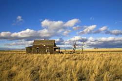 A Long-abandoned, Depression Era Farm House In Madras, Oregon