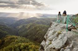 View From The Viewing Point By The Pravcicka Brana Pravcice Gate Natural Sandstone Arch, Hrensko, Usti Nad Labem, Czech Republic