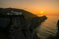 View Of Zumaia (Vasque Contry) Coast At Sunset. This Is One Of The Places In Spain Where The Seventh Season Of Game Of Thrones Is Currently Been Filmed.