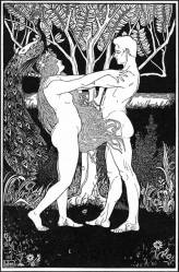 Ephraim Moses Lilien Illustration Of  The Song Of Yehuda / Die Gesange Des Jehuda. (man And Woman With Hands On Each Others Shoulders) B. 1874 (Galicia) – D.1925 (Germany). From Juda (Poems By Börries Freiherr Von Münchausen 1874 - 1945).