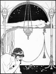 Ephraim Moses Lilien Illustration Of Moses Mourning The Death Of His Sister Miriam.  EML B. 1874 (Galicia) – D.1925 (Germany). From Juda (Poems By Börries Freiherr Von Münchausen 1874 - 1945).
