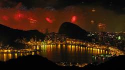 New Year’s Eve Fireworks Celebration In Rio De Janeiro, Brazil