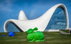 A View Of The Heydar Aliyev Center In Baku, Azerbaijan