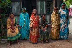 Village Women In Comilla Division, Bangladesh, Pose With Their Colourful Sarees