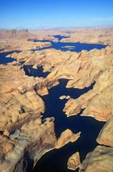 The Rugged Canyon Country Of Lake Powell National Recreation Area On The Colorado River In Utah And Arizona.