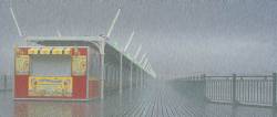 Digitally Manipulated Image Of Weston Super Mare Pier In Storm