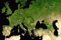 Europe Eastern & Western From Space Full Satellite View