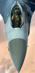 OPERATION IRAQI FREEDOM An F 16 Fighting Falcon Receives Fuel From A Tanker In The Skies Near Iraq On March 22 The F 16s Are From The 35th Fighter Wing " Wild Weasels " , Misawa Air Base , Japan ( U S Air Force Photo By Staff Sergeant Cherie A Thurlby )