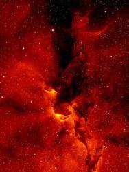 IC1396 , The Elephant Trunk Nebula , Is One Of The Youngest And Most Active Nebulae In Our Galaxy , Lying At A Distance Of Approximately 2000 Light Years From Us This Giant Cloud Of Gas And Dust Is Illuminated By A Massive Central Star Whose Radiation Is Triggering Star Formation Throughout The Region This Image , Approximately 15 Light Years Across , Shows A Prominent Edge Brightened Limb , Embedded Deep Within Which , New Stars Are Forming All The Time