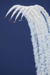 Royal Air Force Hawk T1A Aerobatic Display Team Red Arrows At RIAT 2005 RAF Fairford Gloucestershire England UK