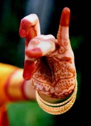 Classical Indian Dancers Henna Painted Hand
