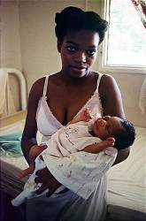 Mother And One Day Old Baby In Kwakwani Hospital , Guyana , South America