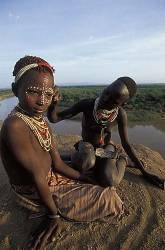 Karo People Are Known For Elaborate Body Painting , Kolcho , South Omo Valley , Ethiopia