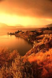 View Of Okanagan Lake Near Naramata In The Okanagan Valley , British Columbia , Canada